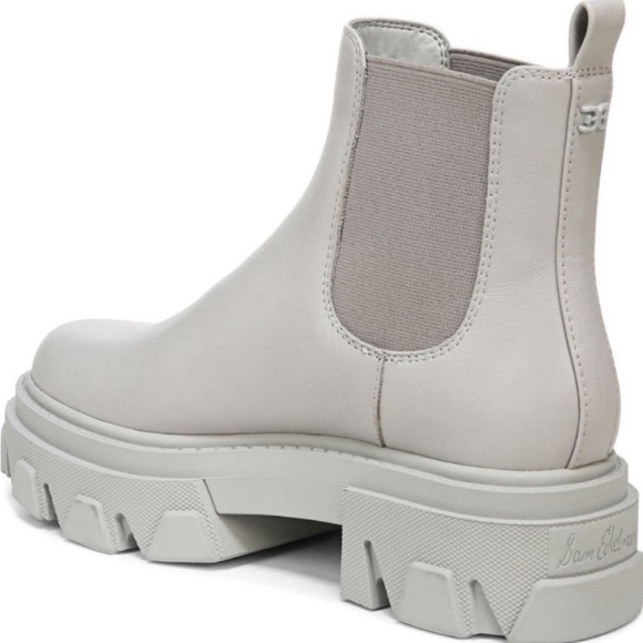 Sam Edelman Daelyn Lug Sole Chelsea Boot waterproof! Grey Leather size 8 - Picture 8 of 12
